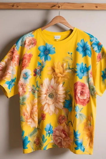 Unisex Oversized Floral T-shirt