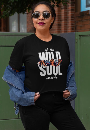 Women's T-Shirt - It's the Wild Soul Inside (Black)